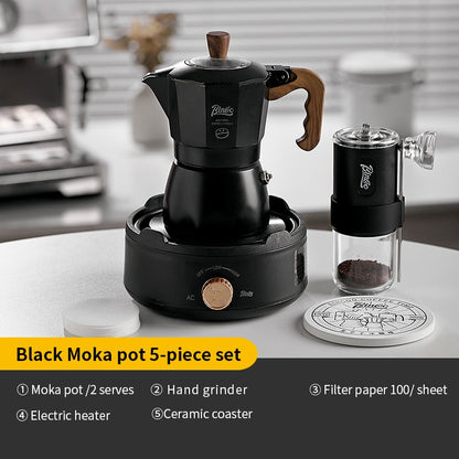 BINCOO Double-valve Moka Pot Household Small Coffee Pot Espresso Machine Set Coffee Utensils 2Cups