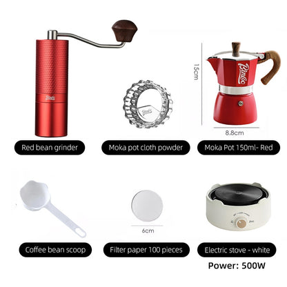 BINCOO Manual Coffee Grinder Six-star Steel Core Coffee Bean Grinder Espresso Machine for Home Office