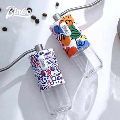BINCOO Manual Steel Core Grinder with Foldable Handle Coffee Bean Grinder Portable Artistic Graffiti Version