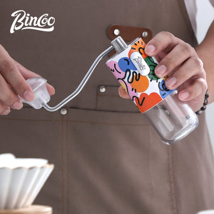 BINCOO Manual Steel Core Grinder with Foldable Handle Coffee Bean Grinder Portable Artistic Graffiti Version