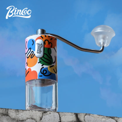 BINCOO Manual Steel Core Grinder Coffee Bean Grinder Portable Artistic Graffiti Version
