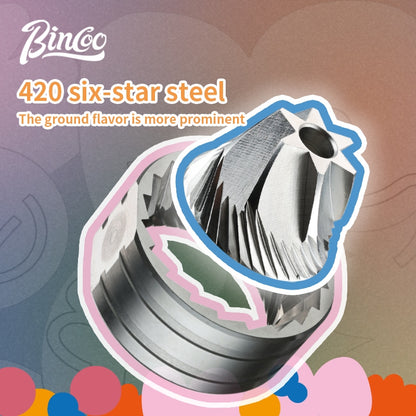 BINCOO Manual Steel Core Grinder Coffee Bean Grinder Portable Artistic Graffiti Version