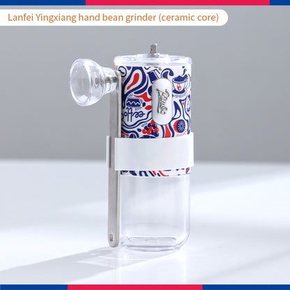 BINCOO Manual Steel Core Grinder with Foldable Handle Coffee Bean Grinder Portable Artistic Graffiti Version