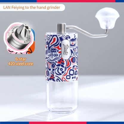 BINCOO Manual Steel Core Grinder Coffee Bean Grinder Portable Artistic Graffiti Version