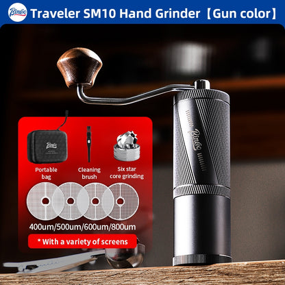 BINCOO Traveler SM10 Hand Grinder with Screen Coffee Manual Grinder Italian Coffee Grinder