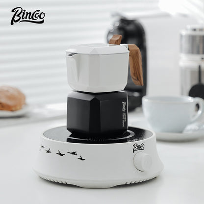BINCOO Sifang Double Valve Moka Pot Household Coffee Pot Italian Small Espresso Extraction Coffee Machine New Model 2Cups