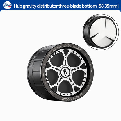 BINCOO Self-gravity Cloth Powder Distributor Adjustment-free Adaptive Coffee Powder Distributor Three pulp and Five pulp Texture only Suitable for 58MM