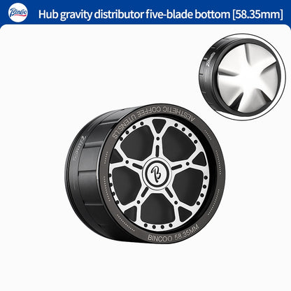 BINCOO Self-gravity Cloth Powder Distributor Adjustment-free Adaptive Coffee Powder Distributor Three pulp and Five pulp Texture only Suitable for 58MM