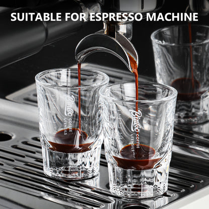 BINCOO Heat-resistant Glass Measuring Cup Coffee Extraction Cup Italian Ounce Cup Coffee Milk Cup 50ML