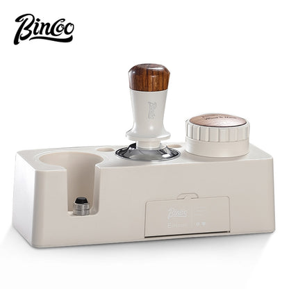 BINCOO Coffee Three-blade Powder Dispenser Elastic Powder Pressing Hammer Italian Coffee Machine Filling and Storage Tool Base Set 51MM/58MM