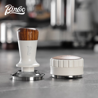 BINCOO Coffee Three-blade Powder Dispenser Elastic Powder Pressing Hammer Italian Coffee Machine Filling and Storage Tool Base Set 51MM/58MM