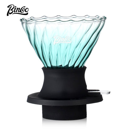 BINCOO Coffee Smart Cup V60 Hand Brewing Coffee Filter Cup Sharing Pot Hand Brewing Set Glass Drip Filter Cup 600ML