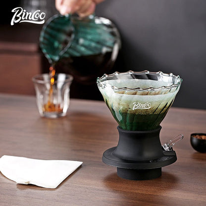 BINCOO Coffee Smart Cup V60 Hand Brewing Coffee Filter Cup Sharing Pot Hand Brewing Set Glass Drip Filter Cup 600ML