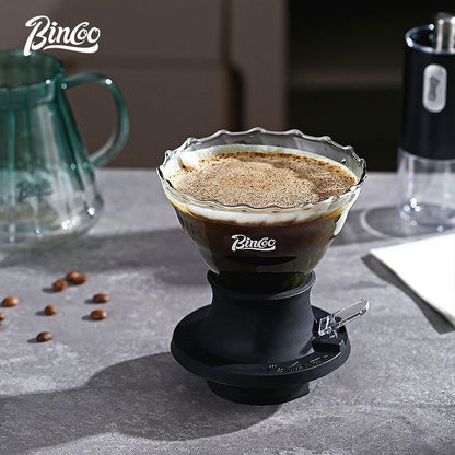 BINCOO Coffee Smart Cup V60 Hand Brewing Coffee Filter Cup Sharing Pot Hand Brewing Set Glass Drip Filter Cup 600ML