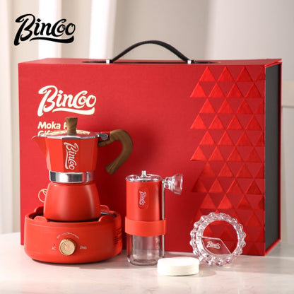 BINCOO Single Valve Moka Pot Gift Box Set Home Small Coffee Pot Espresso Machine for Holidays and Birthdays Best Gift 2Cups 3Cups
