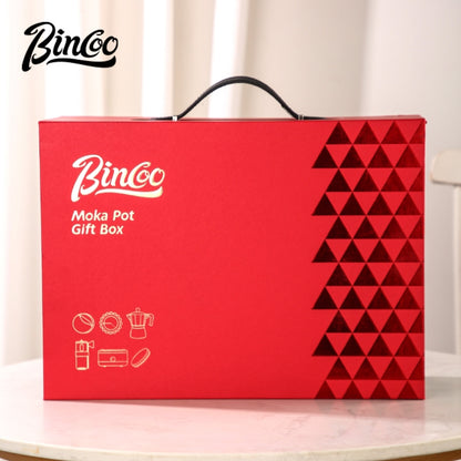 BINCOO Single Valve Moka Pot Gift Box Set Home Small Coffee Pot Espresso Machine for Holidays and Birthdays Best Gift 2Cups 3Cups