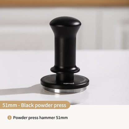 BINCOO Threaded Tamper Italian Elastic Force Tamper with Wooden Handle Coffee Utensil 51MM/58MM