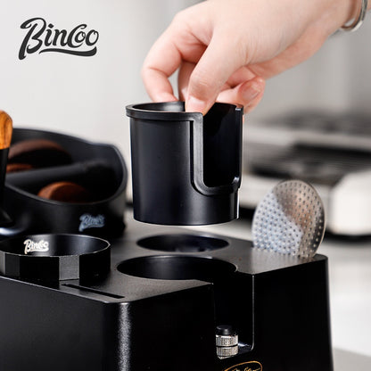 BINCOO Multifunctional Coffee Press Base Coffee Cracker Holder Coffee Presser Cloth Powder Set Espresso Machine Utensils 51MM/58MM