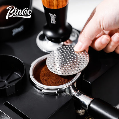 BINCOO Multifunctional Coffee Press Base Coffee Cracker Holder Coffee Presser Cloth Powder Set Espresso Machine Utensils 51MM/58MM