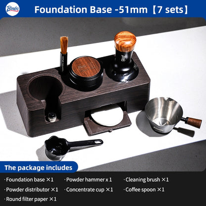 BINCOO Multifunctional Coffee Press Base Coffee Cracker Box Espresso Bar Press Hammer Set Coffee Machine Utensils 51MM/58MM