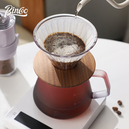 BINCOO Hand Brew Coffee Pot Set Hand Grinder Coffee Maker Complete Set Filter Cup Sharing Pot Coffee Utensils