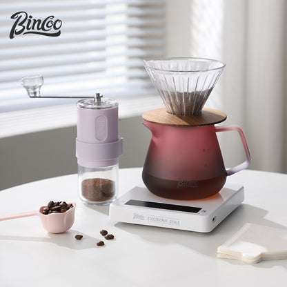 BINCOO Hand Brew Coffee Pot Set Hand Grinder Coffee Maker Complete Set Filter Cup Sharing Pot Coffee Utensils