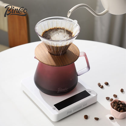 BINCOO Hand Brew Coffee Pot Set Hand Grinder Coffee Maker Complete Set Filter Cup Sharing Pot Coffee Utensils