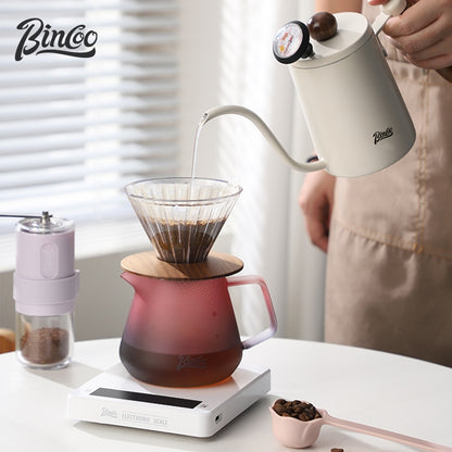 BINCOO Hand Brew Coffee Pot Set Hand Grinder Coffee Maker Complete Set Filter Cup Sharing Pot Coffee Utensils