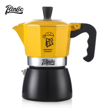 BINCOO Double Valve Moka Pot Home Espresso Small Hand Brew Coffee Pot Set Coffee Machine Appliances 2Cups