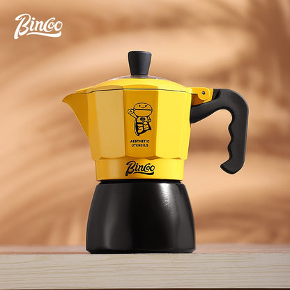 BINCOO Double Valve Moka Pot Home Espresso Small Hand Brew Coffee Pot Set Coffee Machine Appliances 2Cups