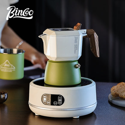 BINCOO Double Valve Moka Pot Espresso Pot Set Coffee Utensils Suitable for Household Outdoor Camping 2Cups