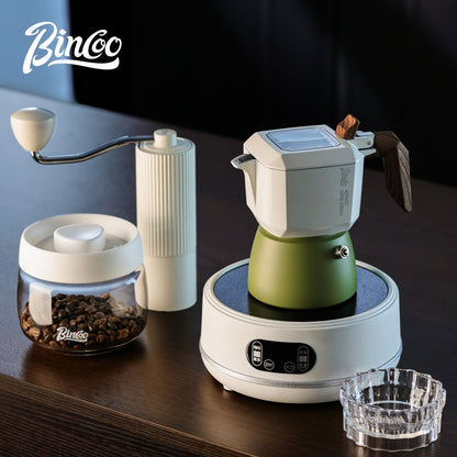 BINCOO Double Valve Moka Pot Espresso Pot Set Coffee Utensils Suitable for Household Outdoor Camping 2Cups