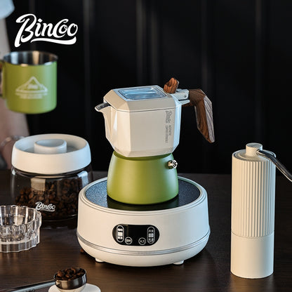 BINCOO Double Valve Moka Pot Espresso Pot Set Coffee Utensils Suitable for Household Outdoor Camping 2Cups