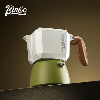 BINCOO Double Valve Moka Pot Espresso Pot Set Coffee Utensils Suitable for Household Outdoor Camping 2Cups