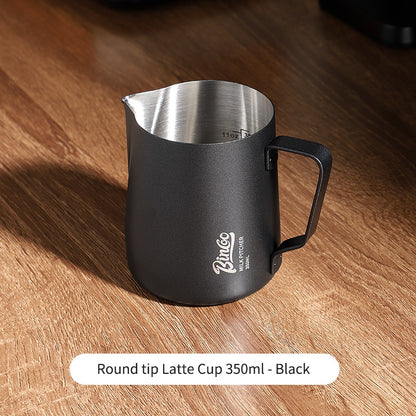 BINCOO Coffee Latte Art Jar Pointed Pull Flower Cup Milk Foam Cup Stainless Steel Coffee Pot 350ML/600ML