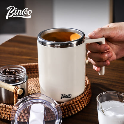 BINCOO Electric Mixing Cup 316 Stainless Steel Rechargeable Magnetic Fully Automatic Stirring Coffee Cup 400ML