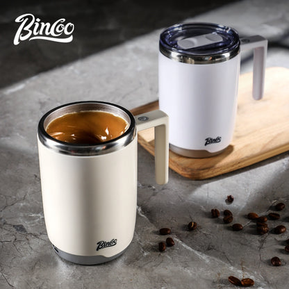 BINCOO Electric Mixing Cup 316 Stainless Steel Rechargeable Magnetic Fully Automatic Stirring Coffee Cup 400ML
