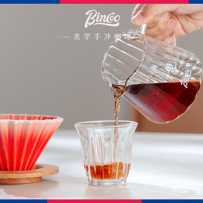BINCOO Ceramic Filter Cup V60 Hand Brewed Coffee Pot Home Set Portable Outdoor Drip Filter Americano Coffee Sharing Pot
