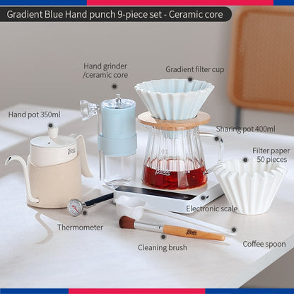 BINCOO Ceramic Filter Cup V60 Hand Brewed Coffee Pot Home Set Portable Outdoor Drip Filter Americano Coffee Sharing Pot
