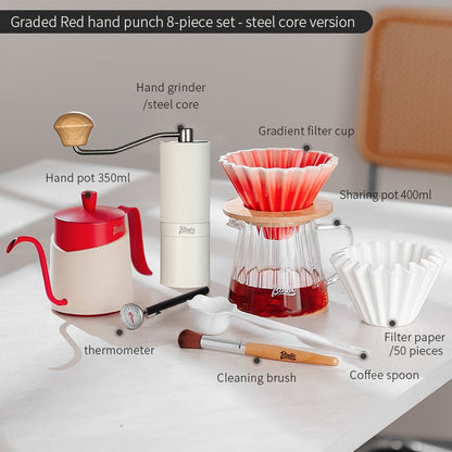 BINCOO Ceramic Filter Cup V60 Hand Brewed Coffee Pot Home Set Portable Outdoor Drip Filter Americano Coffee Sharing Pot