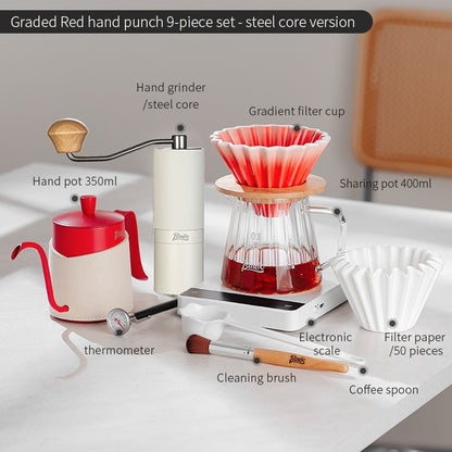 BINCOO Ceramic Filter Cup V60 Hand Brewed Coffee Pot Home Set Portable Outdoor Drip Filter Americano Coffee Sharing Pot