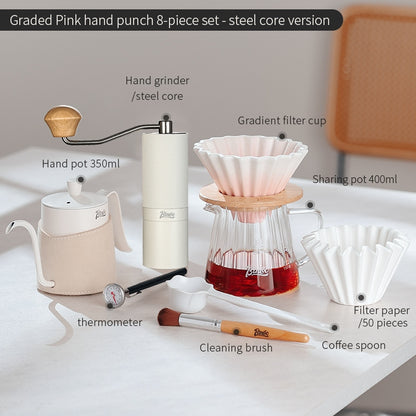 BINCOO Ceramic Filter Cup V60 Hand Brewed Coffee Pot Home Set Portable Outdoor Drip Filter Americano Coffee Sharing Pot