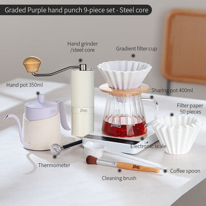 BINCOO Ceramic Filter Cup V60 Hand Brewed Coffee Pot Home Set Portable Outdoor Drip Filter Americano Coffee Sharing Pot