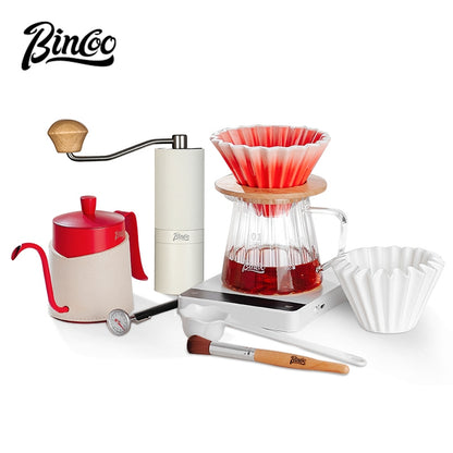 BINCOO Ceramic Filter Cup V60 Hand Brewed Coffee Pot Home Set Portable Outdoor Drip Filter Americano Coffee Sharing Pot