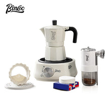 BINCOO Double Valve Moka Pot Extractor Espresso Coffee Pot Home and Outdoor Small Brewing Coffee Set 2Cups