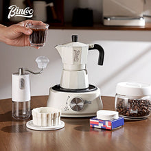 BINCOO Double Valve Moka Pot Extractor Espresso Coffee Pot Home and Outdoor Small Brewing Coffee Set 2Cups