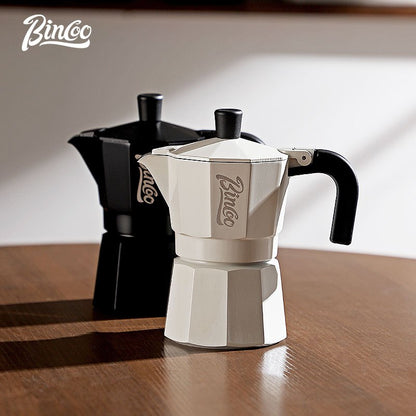 BINCOO Double Valve Moka Pot Extractor Espresso Coffee Pot Home and Outdoor Small Brewing Coffee Set 2Cups