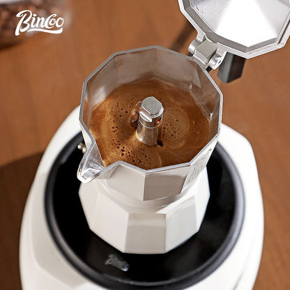 BINCOO Double Valve Moka Pot Extractor Espresso Coffee Pot Home and Outdoor Small Brewing Coffee Set 2Cups
