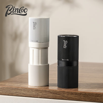 BINCOO Electric Coffee Grinder Home Hand Brewing Pot Set Small Coffee Bean Grinder Set Portable Steel Core