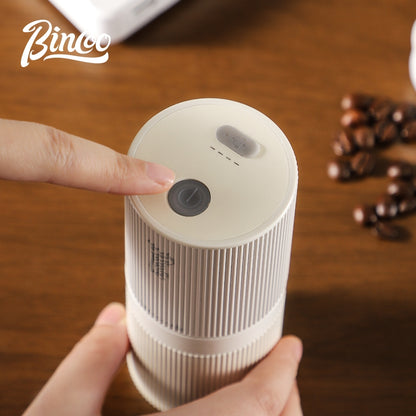 BINCOO Electric Coffee Grinder Home Hand Brewing Pot Set Small Coffee Bean Grinder Set Portable Steel Core